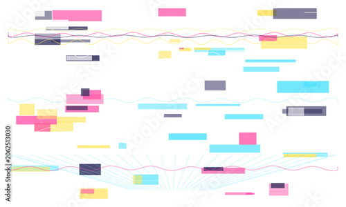 Retro Futurist Grid Landscape Transparent Vector Overlay