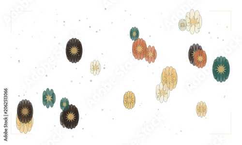 Handcrafted Woodcut Rosettes Transparent Vector Overlay
