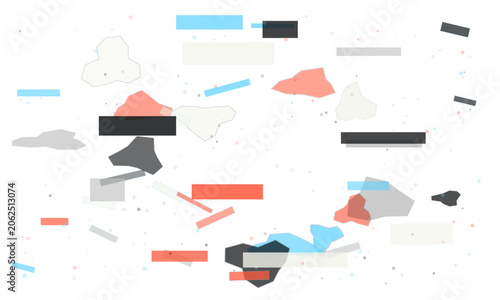 Brutalist Scrap Blocks Transparent Vector Overlay