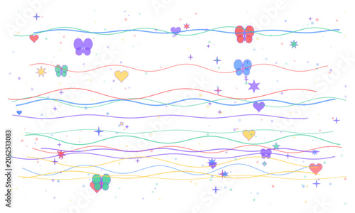 Maximalist Pattern Confetti Transparent Vector Overlay