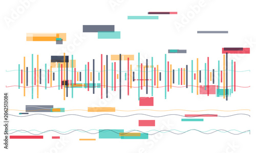 Music Poster Equalizer Shapes Transparent Vector Overlay