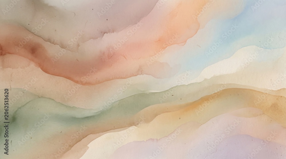 Fototapeta premium Soft watercolor background with pastel colors.