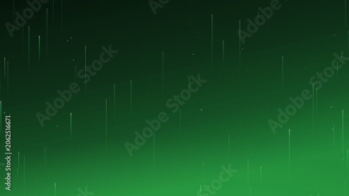 Green Emerald rising light streaks background animation for nature and eco themed videos