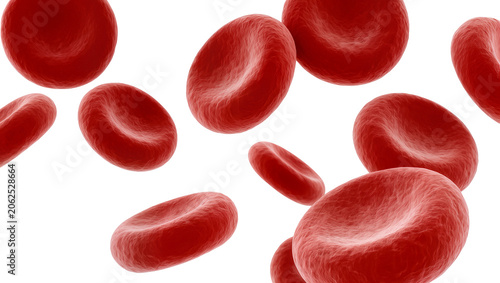 Photos Red blood cells erythrocytes microscopic view, 3D render