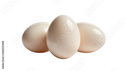 Картината върху платно Three pale beige eggs clustered together