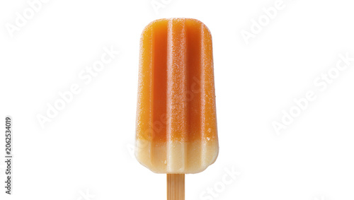 Canvastavla Orange and white layered popsicle on wooden stick