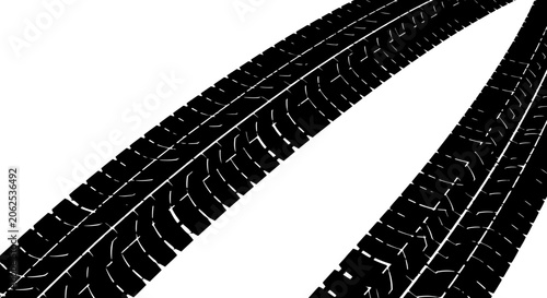 Tire Track Marks Vector - Abstract Graphic Design