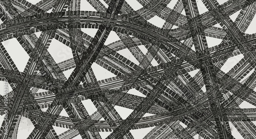 Tire Tracks Overlay - Abstract Pattern of Chaotic Wheel Impressions