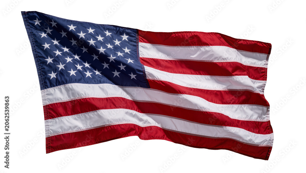Obraz premium American flag waving with stars and stripes