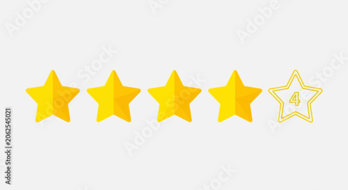 Four Star Rating - Excellent Customer Feedback, Quality Evaluation