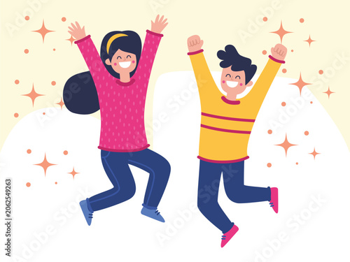 Photos Gleeful Concept Illustration Illustration Vector Style