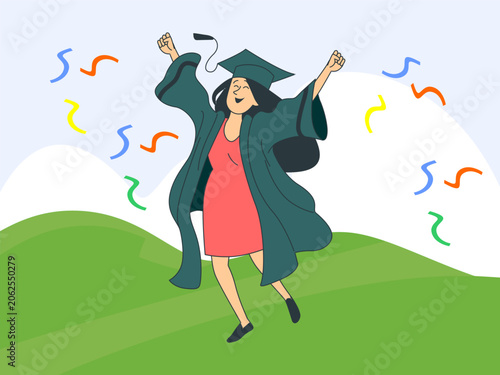 Blissful Concept Illustration Illustration Vector Style