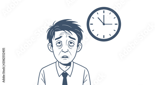 Φωτογραφία Man stressed about time running out.