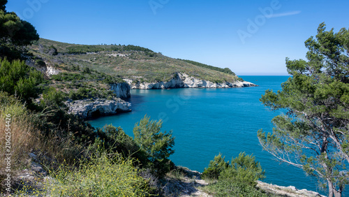 Εκτύπωση καμβά Paysage pittoresque de la côte adriatique de la région des Pouilles entre Mattin