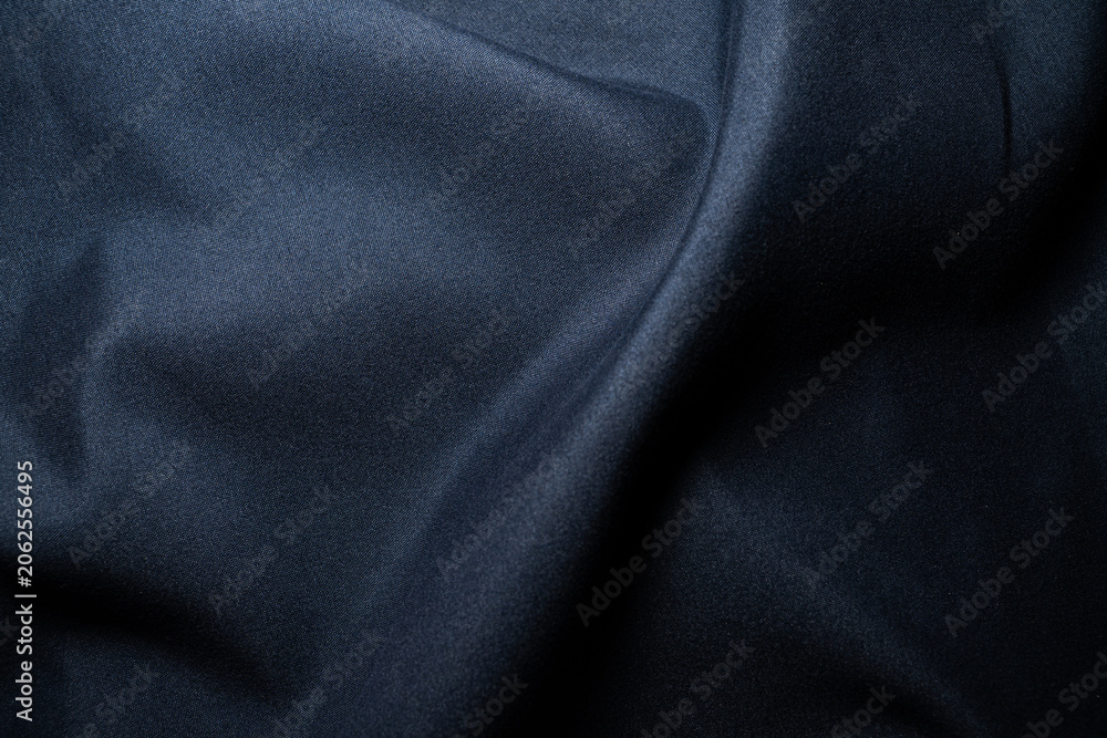 Fototapeta premium Premium dark blue fabric background for corporate presentation