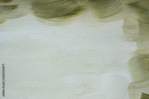 Minimal abstract painted background with soft green brush strokes and textured surface. Modern handmade acrylic backdrop with copy space for branding, advertising, social media, and print.
