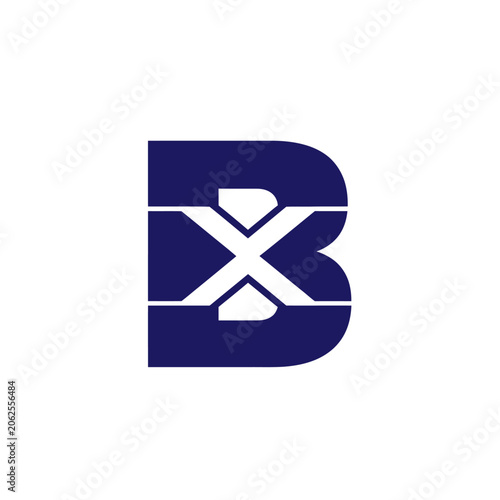 Geometric letter B logo with integrated X symbol.