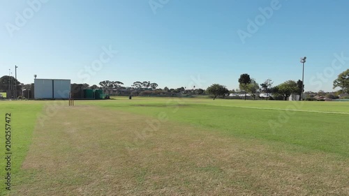 On start, camera is tracking forward at ground to wooden stumps, revealing texture