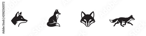Fotografie Fox icon set