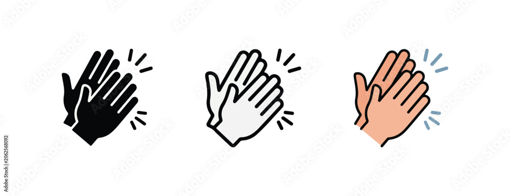 Fototapeta premium hands with palms facing outward and fingers spread apart with motion lines around them in black white and peach colors on white background hand gestures for communication and expression