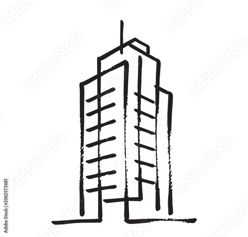 Doodles Abstract High rise building sketch