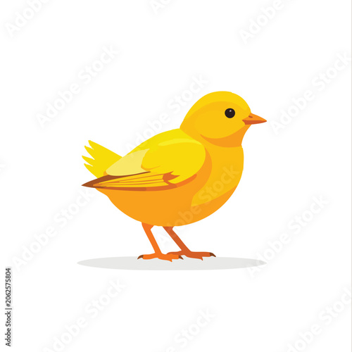 Cute little yellow baby chicken illustration.