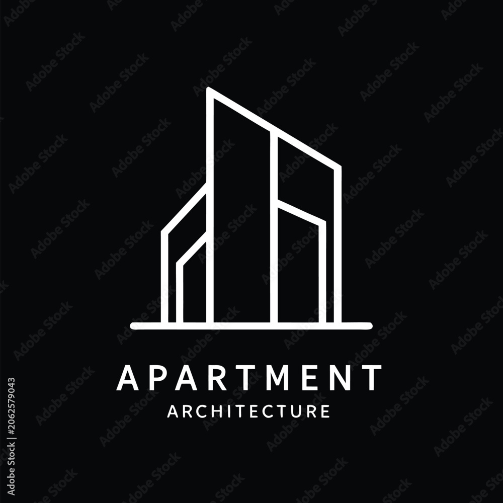 Naklejka premium Apartment Architecture Logo