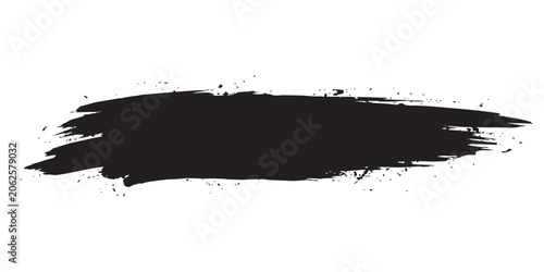 Distressed Black Ink Brush Stroke Texture