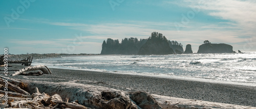 Waves and Sea Stacks along Rialto Beach in Olympic National Park