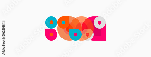 Photos Colorful overlapping circles create abstract composition