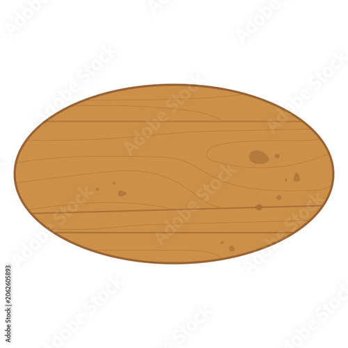 Wooden Oval Signpost illustration cartoon cute