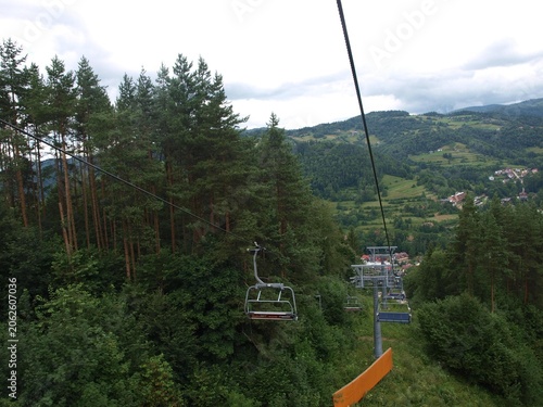 Scenic View of Czorsztyn and Niedzica Castles in Pieniny