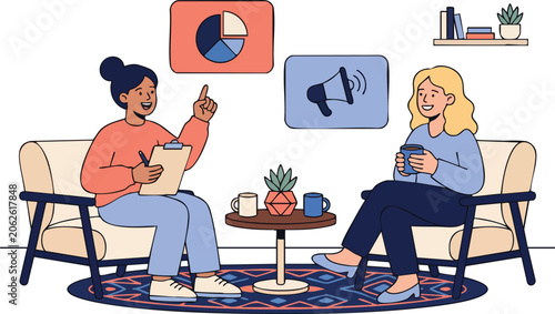 Flat vector editorial illustration