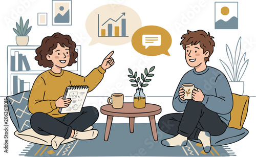 Flat vector editorial illustration