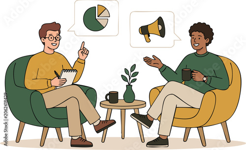 Flat vector editorial illustration