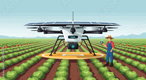 Advanced Drone Technology Enhancing Modern Agriculture Practices.