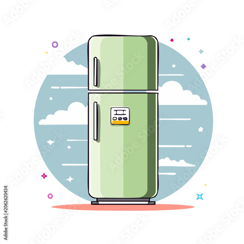 Flat design 3D render of smartphone with app icon