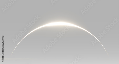 Futuristic glowing horizon line with solar radiance and soft atmospheric illumination