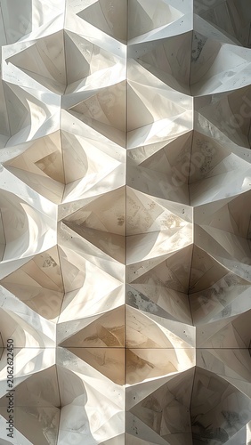 Close-up of geometric pattern wall.