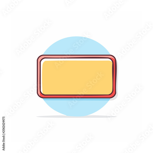 Flat design 3D render of yellow laptop
