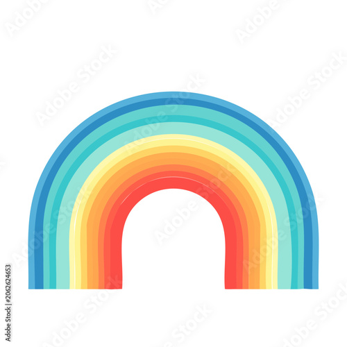 Flat design rainbow arc vector