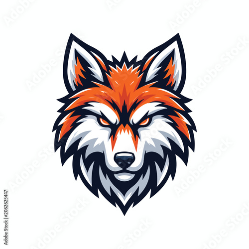 Aggressive Fox Mascot Logo Vector Illustration