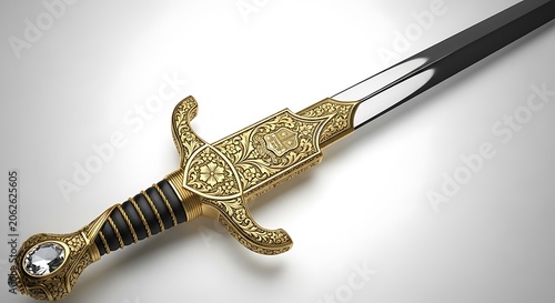 sword on a black