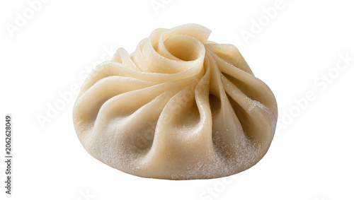 Quadro su tela Steaming hot khinkali dumpling with delicate pleats