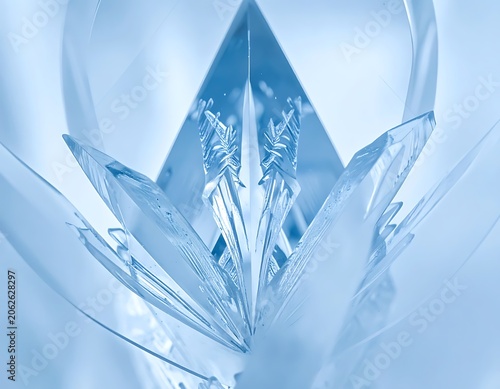Crystal Ice Formation Close Up Detail.