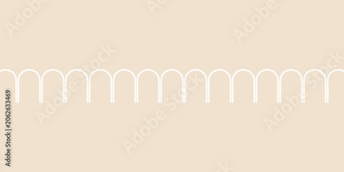 White Decorative Border on Beige Background