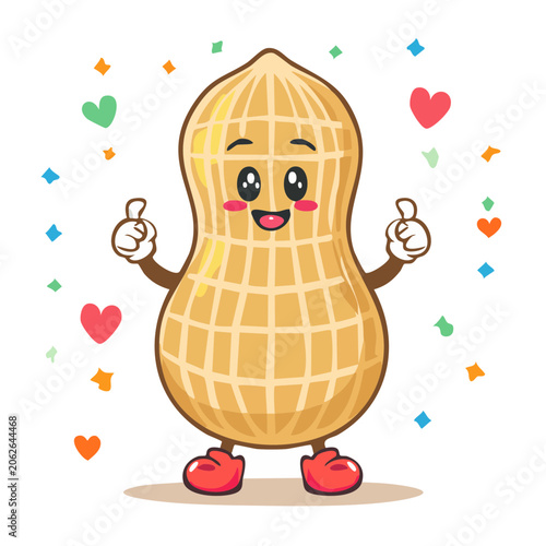 Cartoon basketball with smiling face and hearts