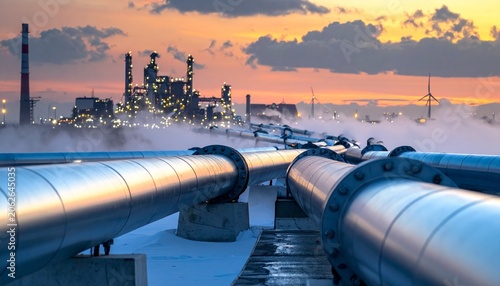 Modern Pipeline Infrastructure with Merging and Branching Conduits Representing Efficient Energy Transmission and Supply Networks