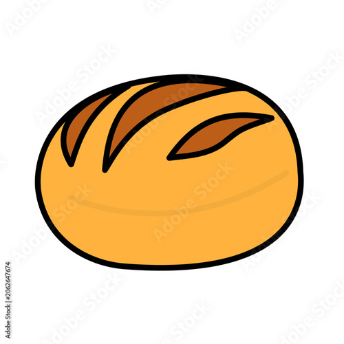 Hand Drawn Bread Bun Graphic Element Design