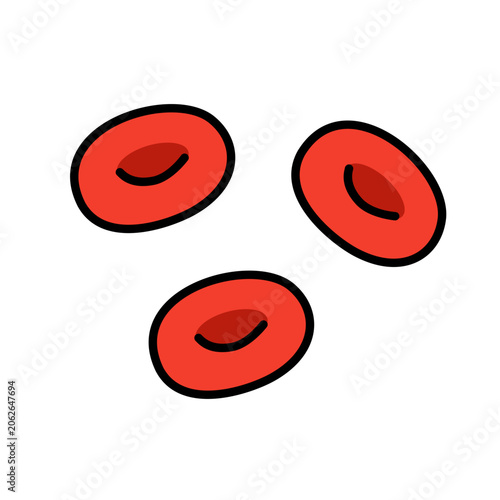 Hand Drawn Blood Cells Graphic Vector Element